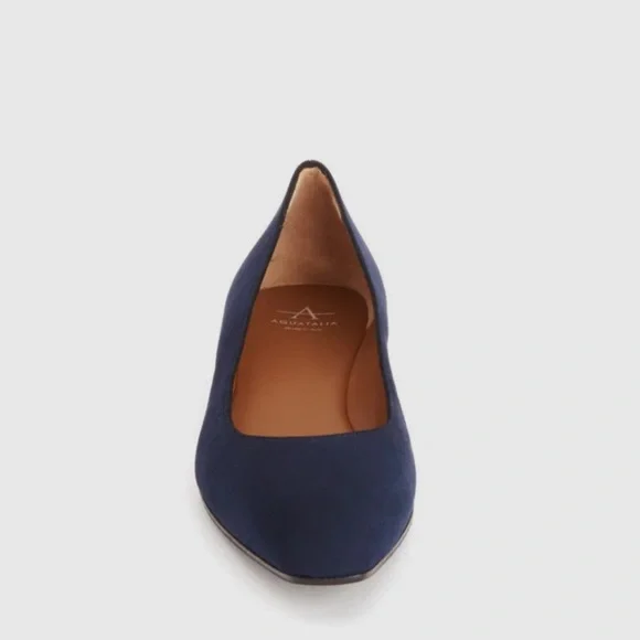 🔥🔥🔥NEW Aquatalia Marcella Navy Suede Leather Flats - Picture 3 of 11